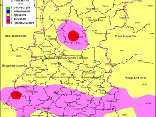 По данным ФГБУ «Верхне-Волжское УГМС», 15.06.2023 на территории Нижегородской области установились 3, местами 4 и 5 классы пожароопасности лесов и торфяников.