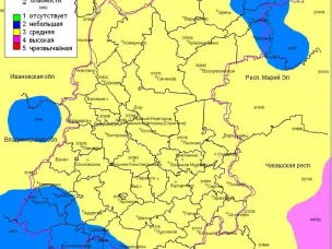 По данным ФГБУ «Верхне-Волжское УГМС», 18.07.2023 на территории области установился 3, местами 2 класс пожароопасности лесов и торфяников.